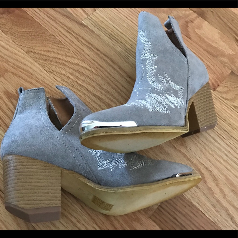 Brand new silver toed western bootie.